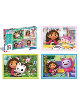PUZZLE 4 IN 1 GABBY'S DOLLHOUSE 21524.9