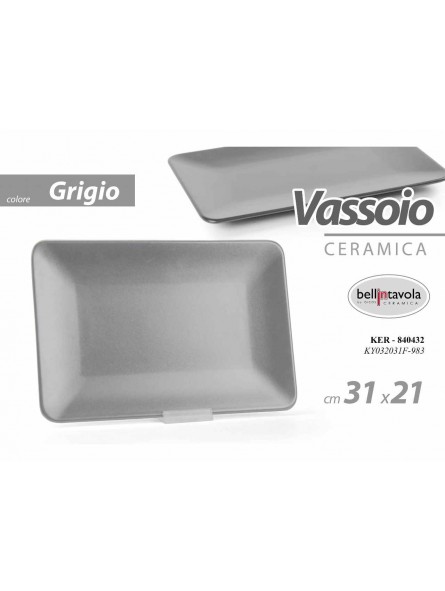 VASSOIO RET.31x21 GRIGIO 840432