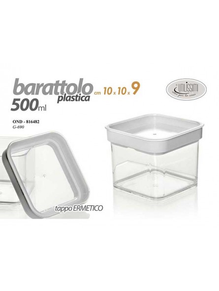 BARATTOLO PLASTICA C/TAPPO ERM.0,5lt 816482