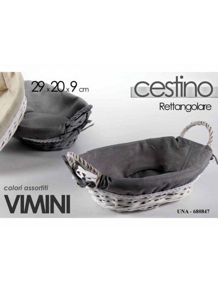 CESTINO VIMINI RETTANGOLARE ASS.29x20x9cm 6808