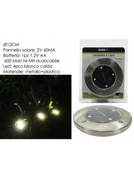 LAMPADA SOLARE C/4 LED BIANCO CALDO 569540