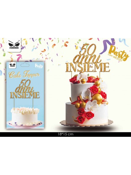 CAKE TOPPER 50 ANNI INSIEME ST6052
