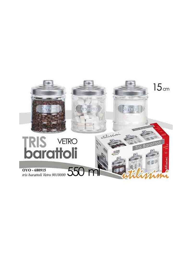 BARATTOLO VETRO 550ml 3pz 680915