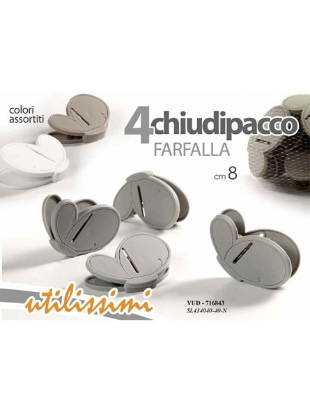 CHIUDIPACCO FARFALLE 4pz 716843