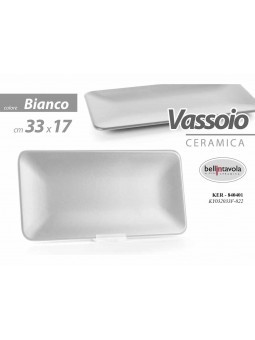 VASSOIO RET.33x17 BIANCO  840401