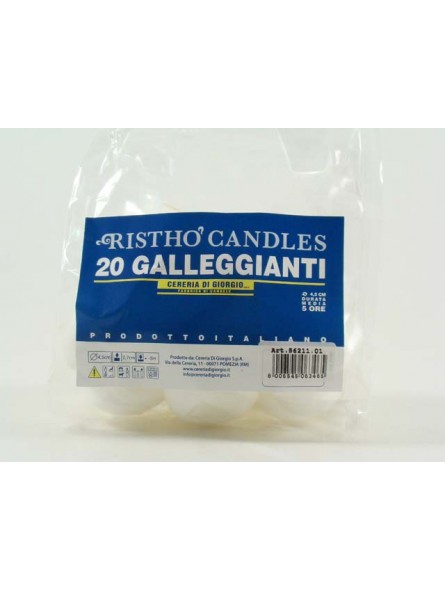 CANDELA GALLEGGIANTE 20pz BIANCO5621101
