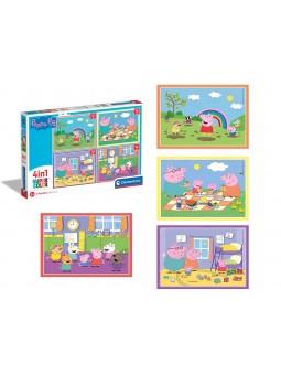 PUZZLE 4 IN 1 PEPPA PIG 21516.4