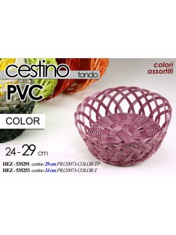 CESTINO PVC TONDO 24-29cm ASS.535253