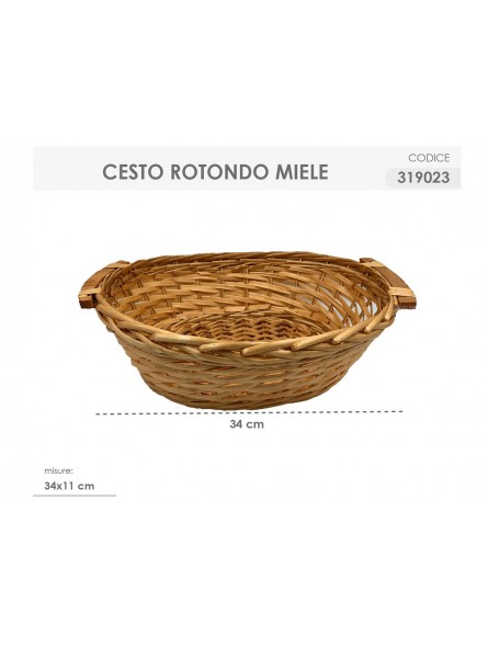 CESTO ROTONDO 34X11CM MIELE 319023