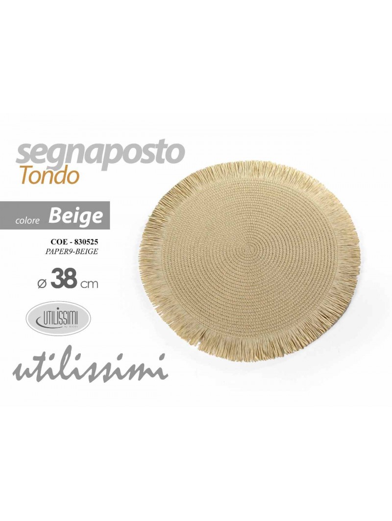 SEGNAPOSTO TONDO 38cm BEIGE 830525