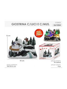 GIOSTRINA 18x13x16cm C/PISTA DI GHIACCI