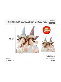 FATINA SEDUTA C/LUCE 12x8x40cm 305153