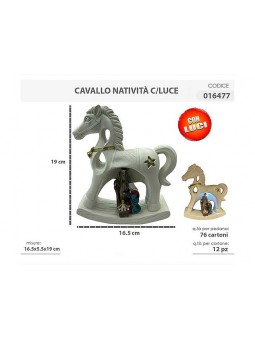 CAVALLO C/NATIVITA' 16,5x5,5x19cm016477