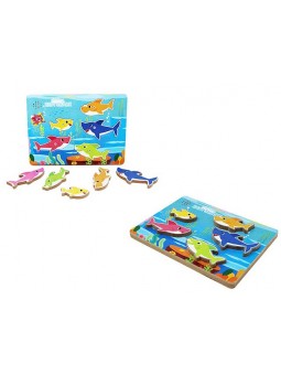 GIOCO BABY SHARK PUZZLE IN LEGNO6054918