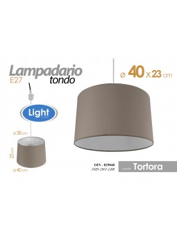 LAMPADARIO D.40XH.23CM TORTORA  829048