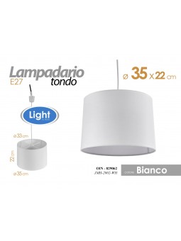 LAMPADARIO D.35XH.22CM BIANCO 829062