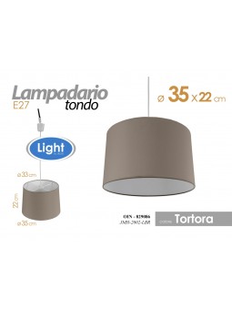 LAMPADARIO D.35XH.22CM TORTORA 829086