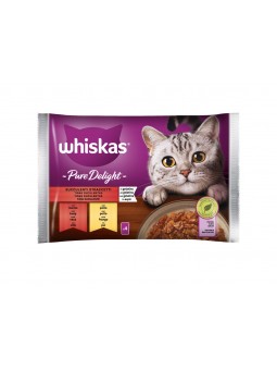 WHISKAS PURE DELIG. STRAC.4X85G 448659$